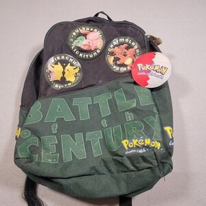 Vintage Pokemon Backpack Battle Of The Century Book Bag 2000 NWT See Description